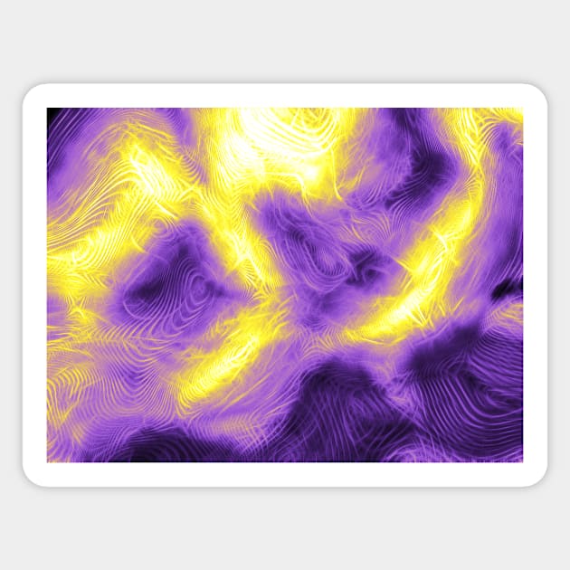 Nonbinary Pride Abstract Fractal Fog Sticker by VernenInk